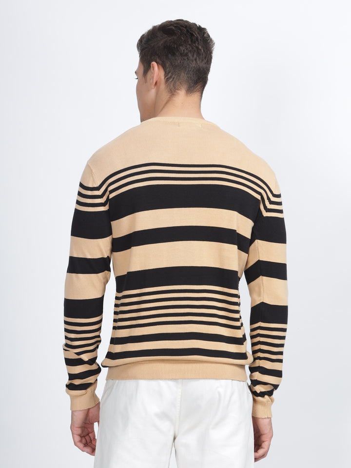 PREMIUM SWEATSHIRT STRIPES BEIGE