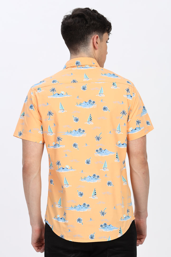 Oceanic Charm Orange Shirt