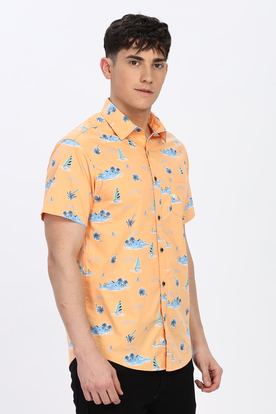 Oceanic Charm Orange Shirt