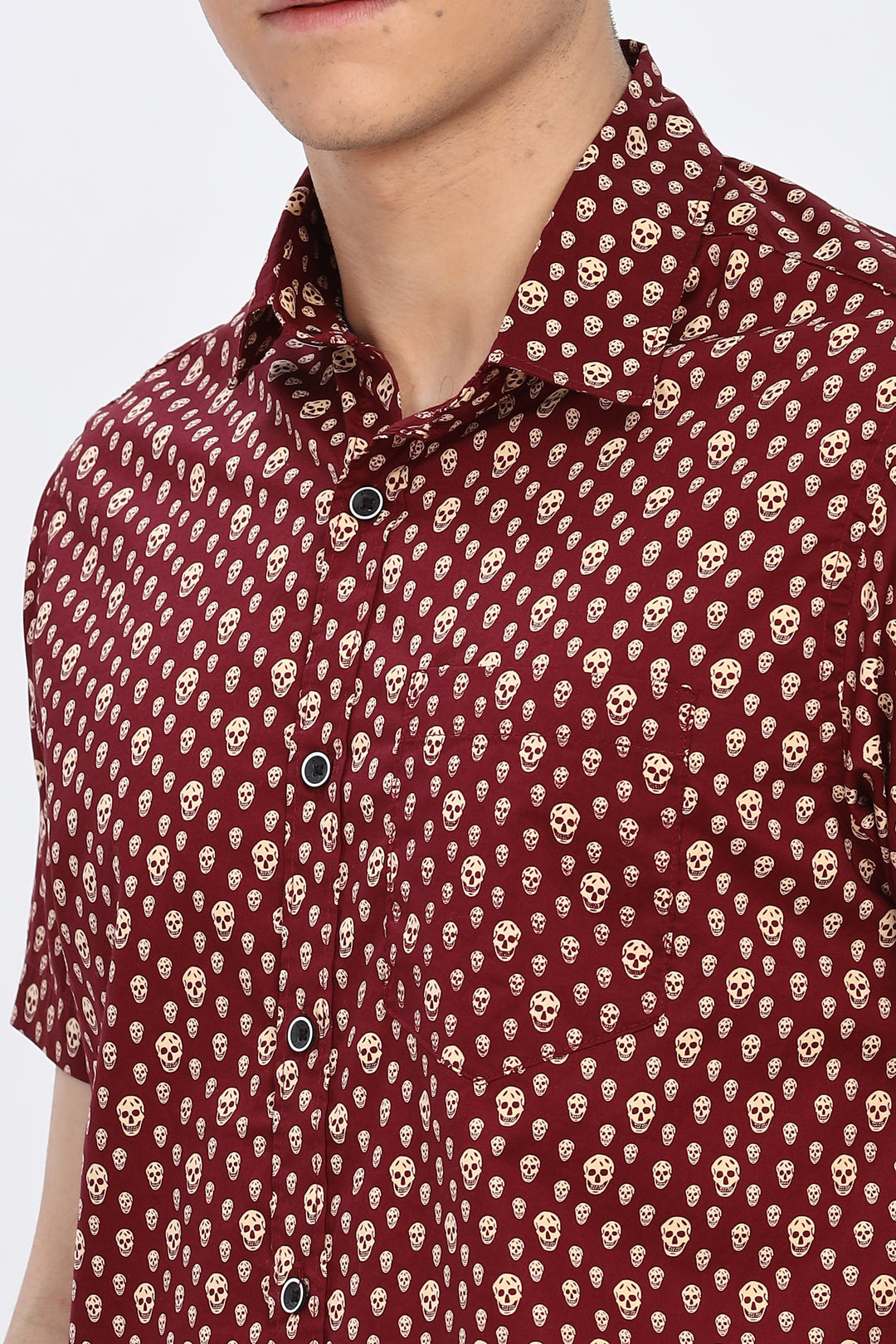 Maroon Skull Delight Shirt