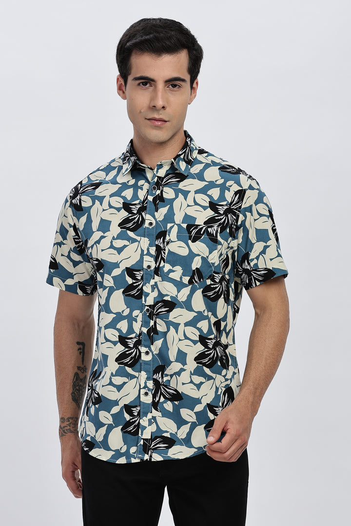 Blue Lagoon Floral Shirt
