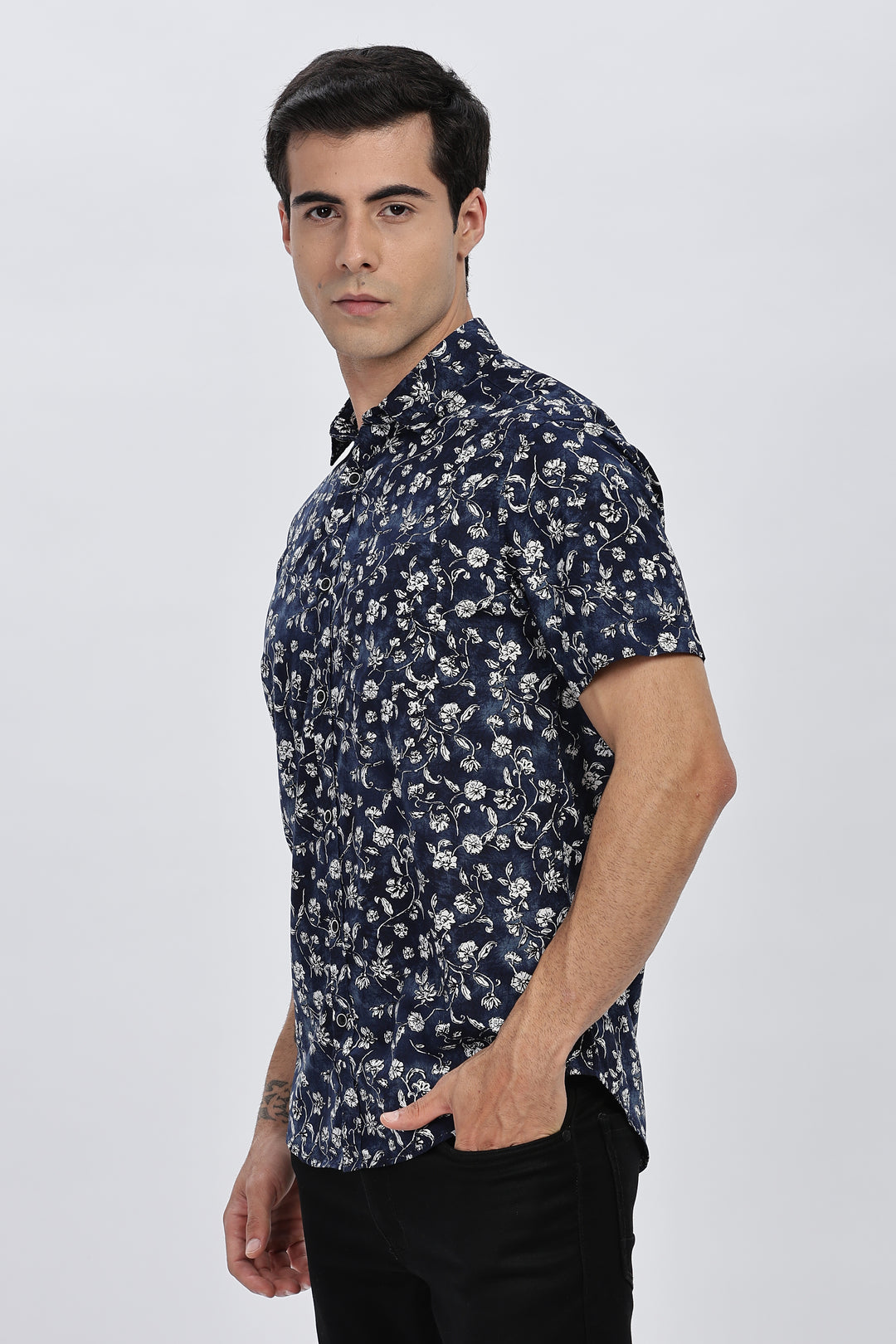 Scarlet Petals Print Shirt