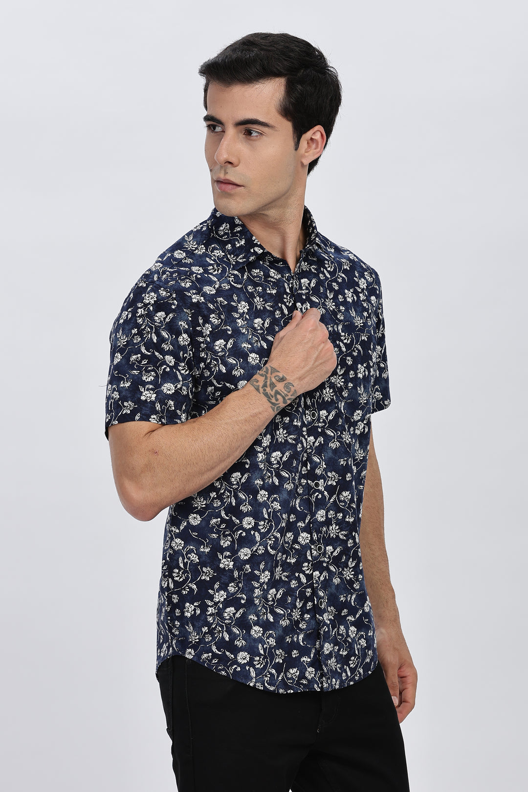 Scarlet Petals Print Shirt