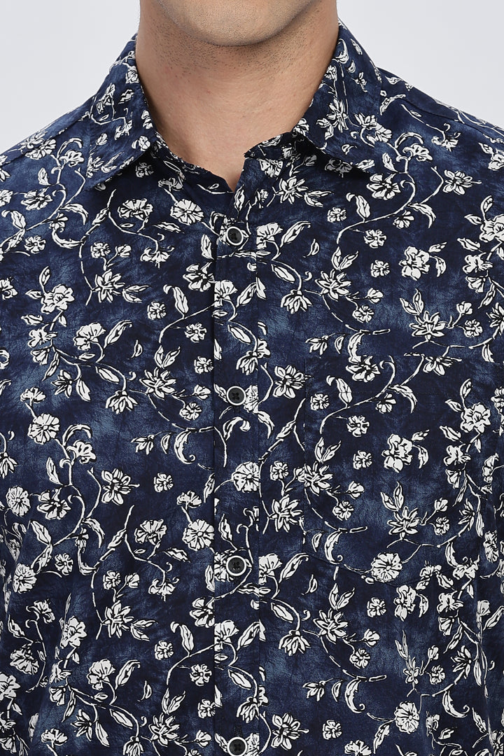 Scarlet Petals Print Shirt