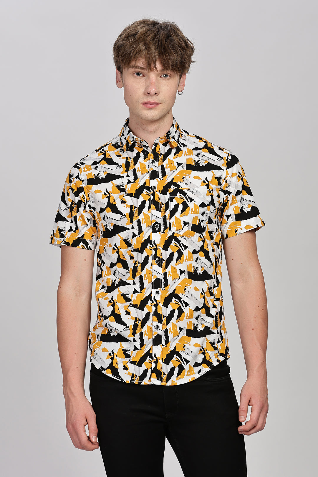 Abstract Burst Button-Up Shirt