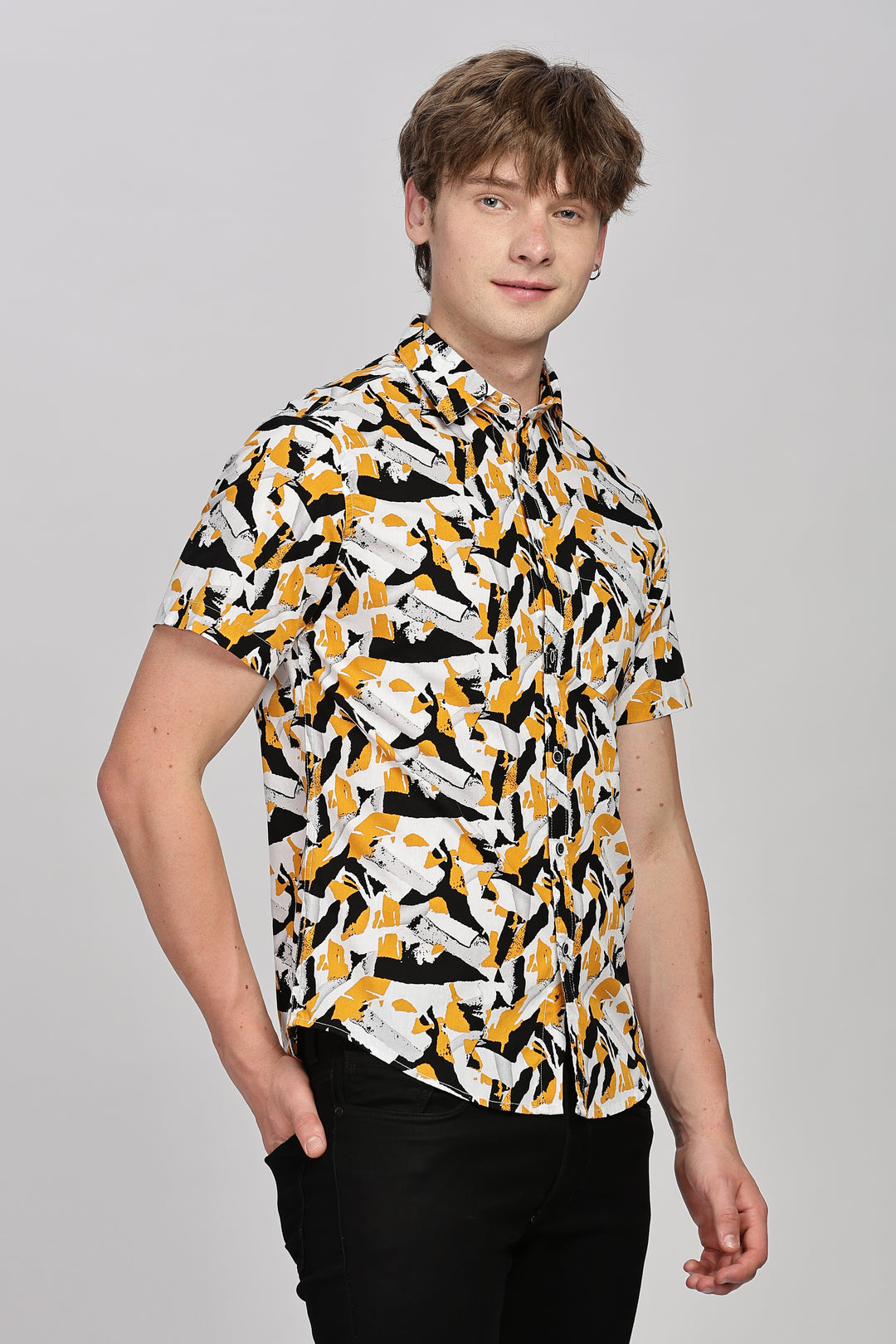 Abstract Burst Button-Up Shirt