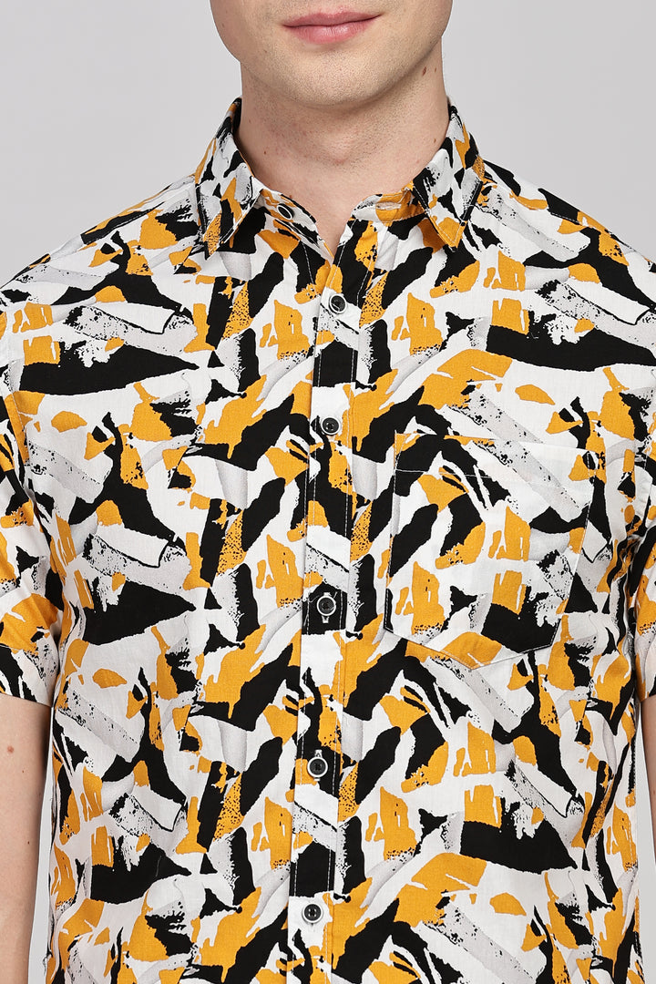 Abstract Burst Button-Up Shirt