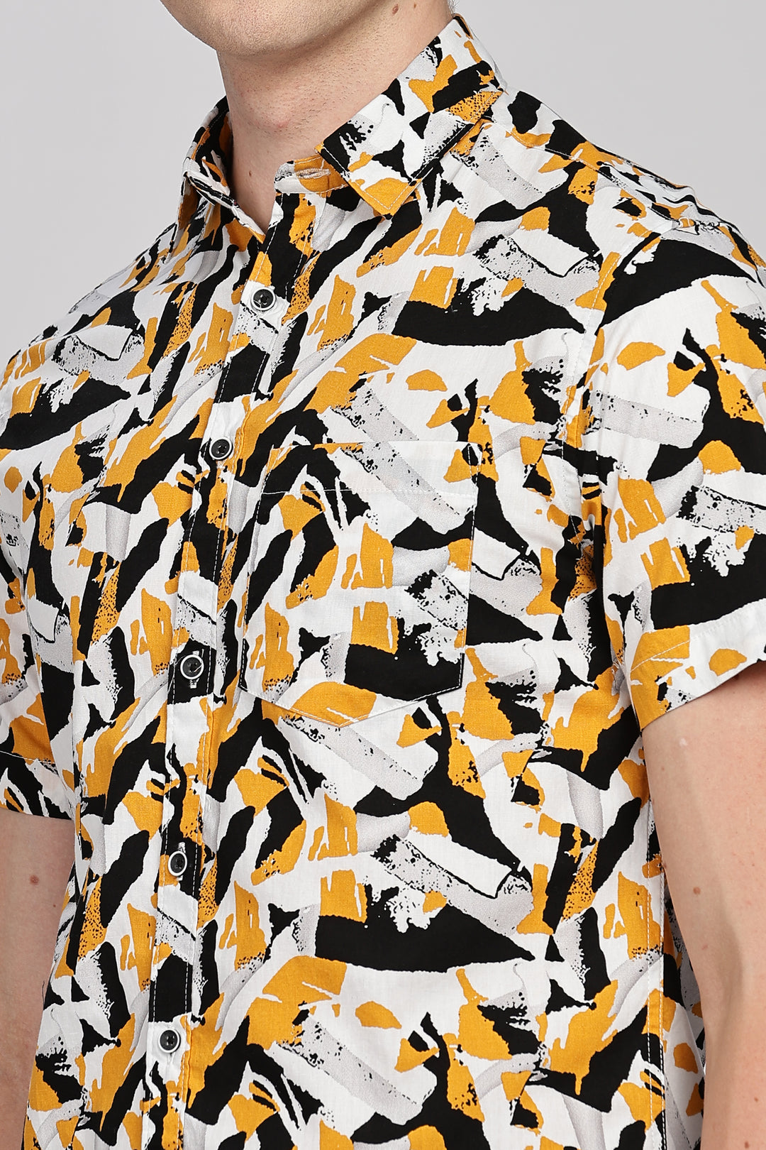 Abstract Burst Button-Up Shirt