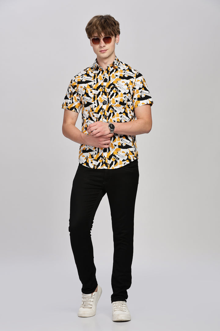 Abstract Burst Button-Up Shirt