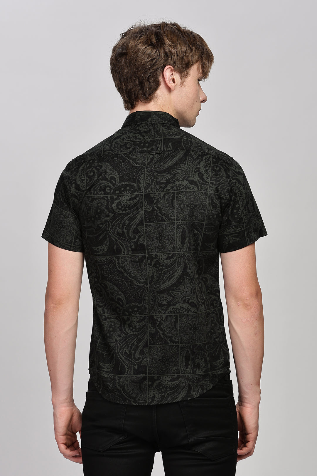 Stylish Black Paisley Shirt