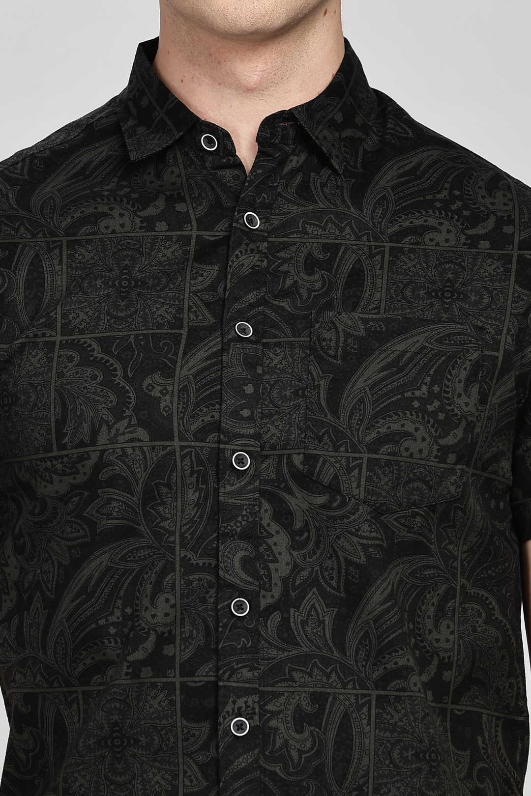 Stylish Black Paisley Shirt