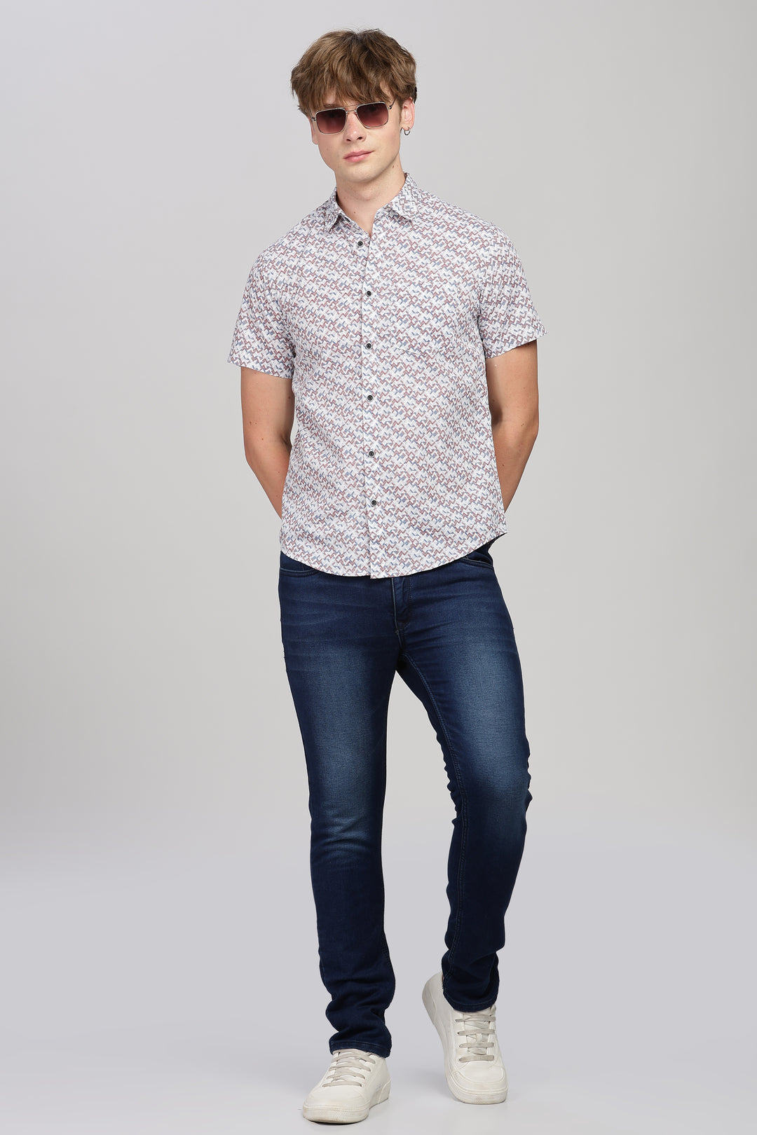 Casual Geometric Print Shirt