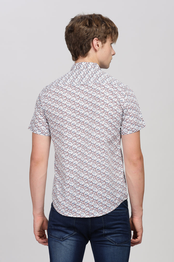 Casual Geometric Print Shirt