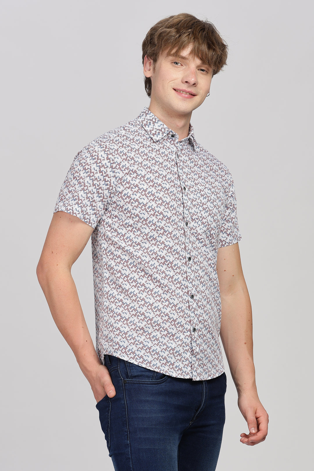 Casual Geometric Print Shirt
