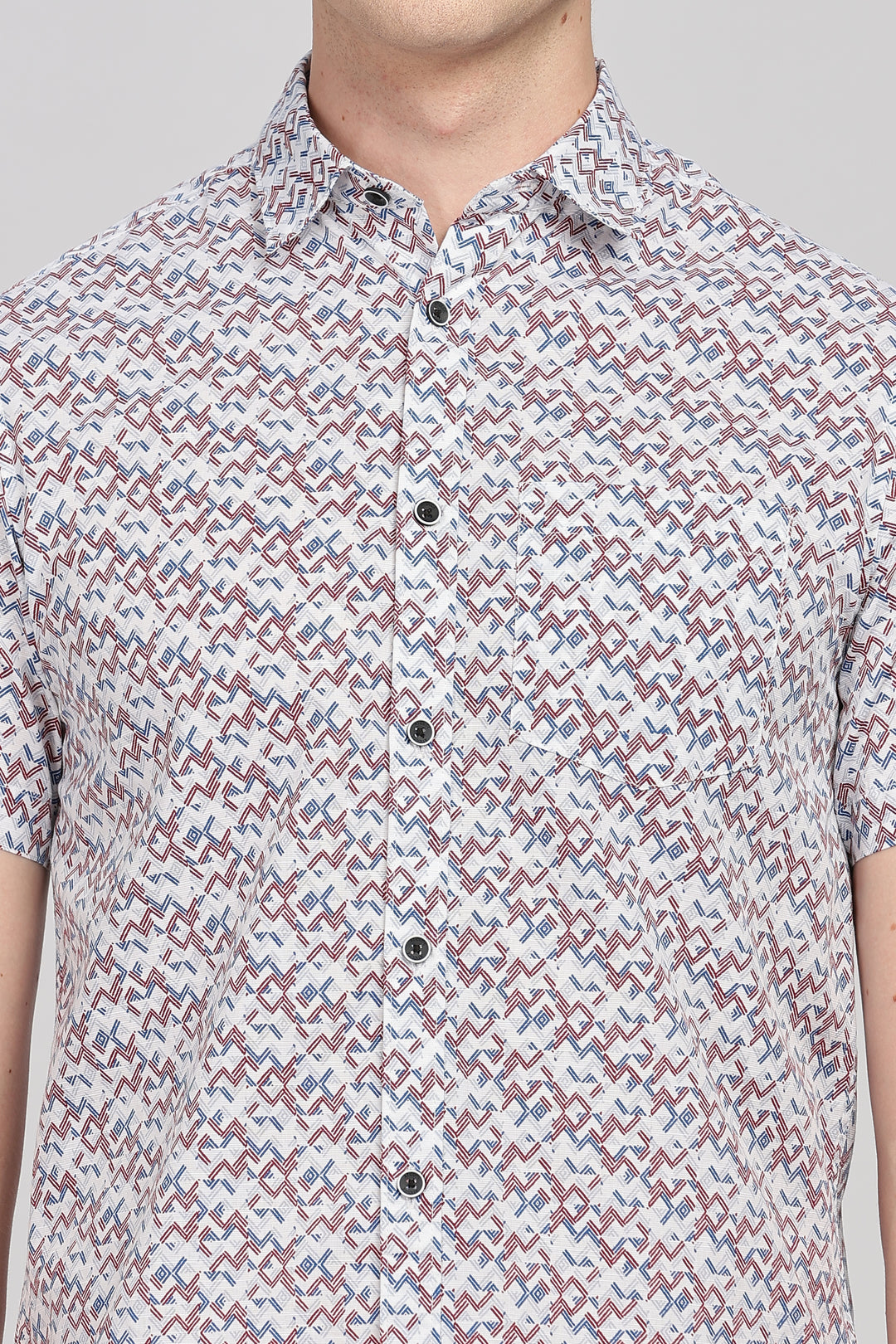Casual Geometric Print Shirt