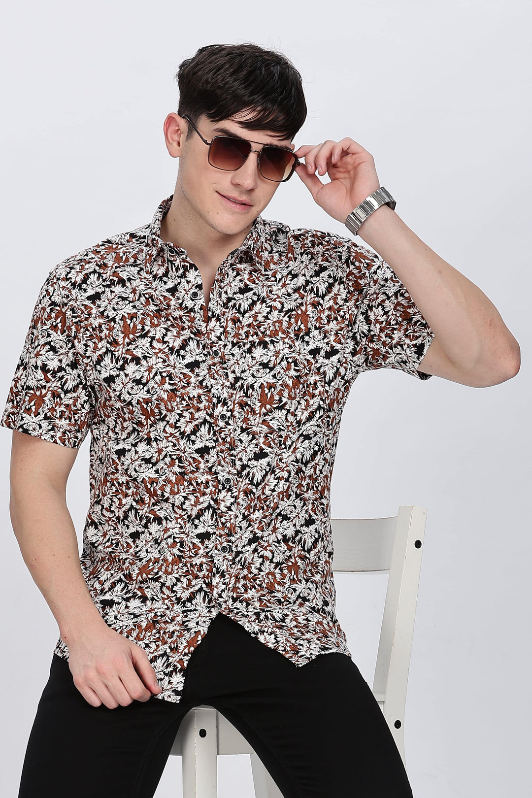 Vibrant Floral Print Shirt