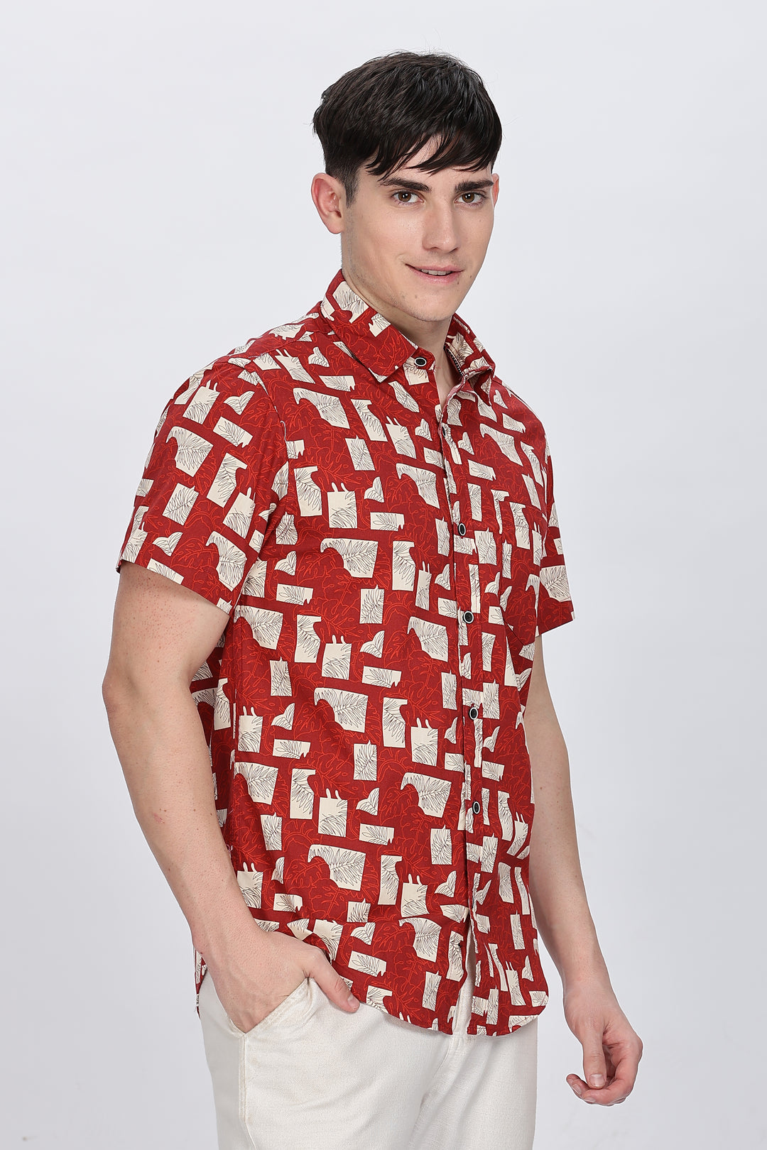 Red Graphic Print Shirt