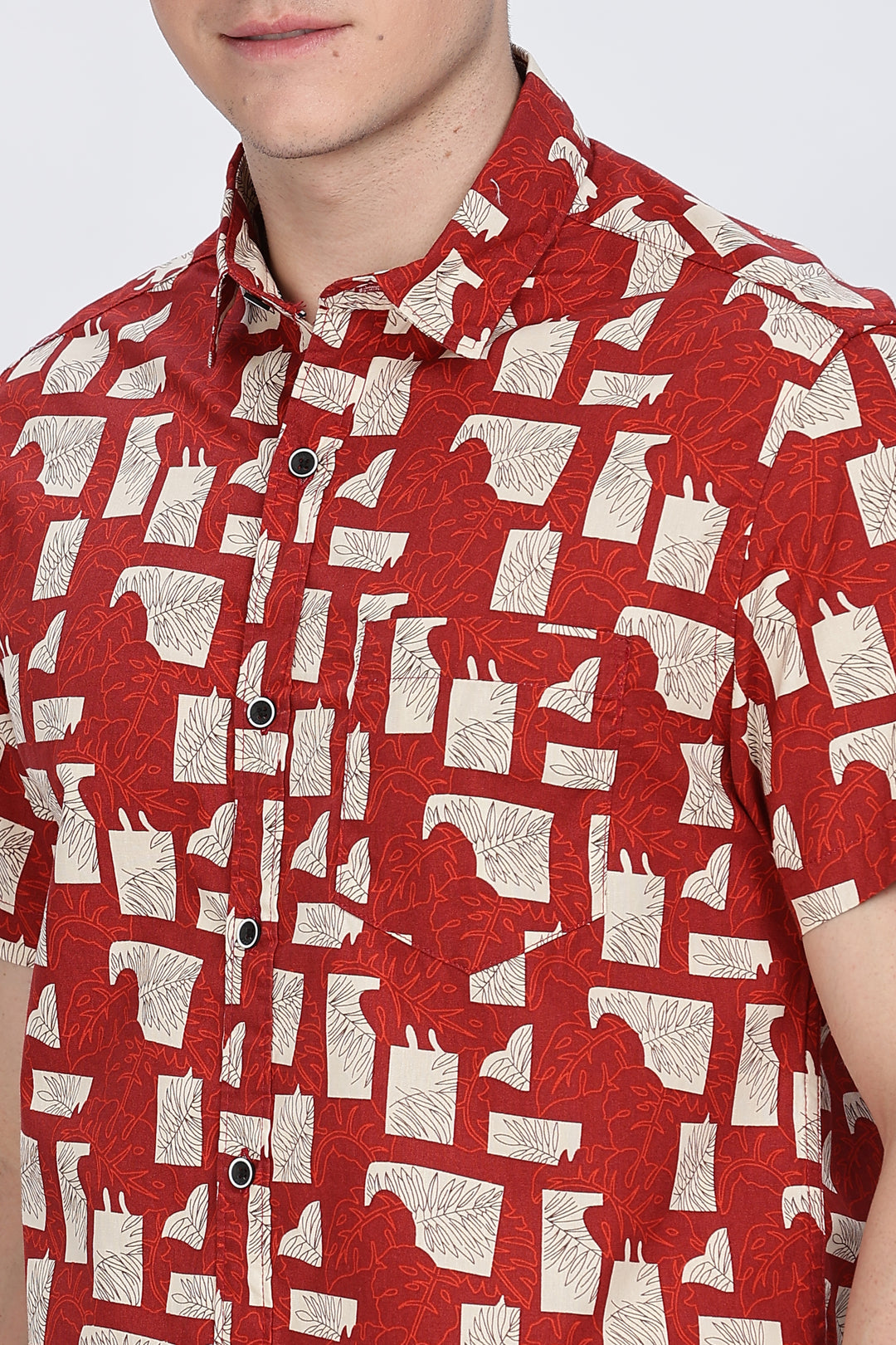 Red Graphic Print Shirt